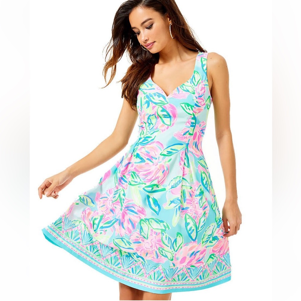 Lilly Pulitzer Linnet Stretch Dress Totally Blossom